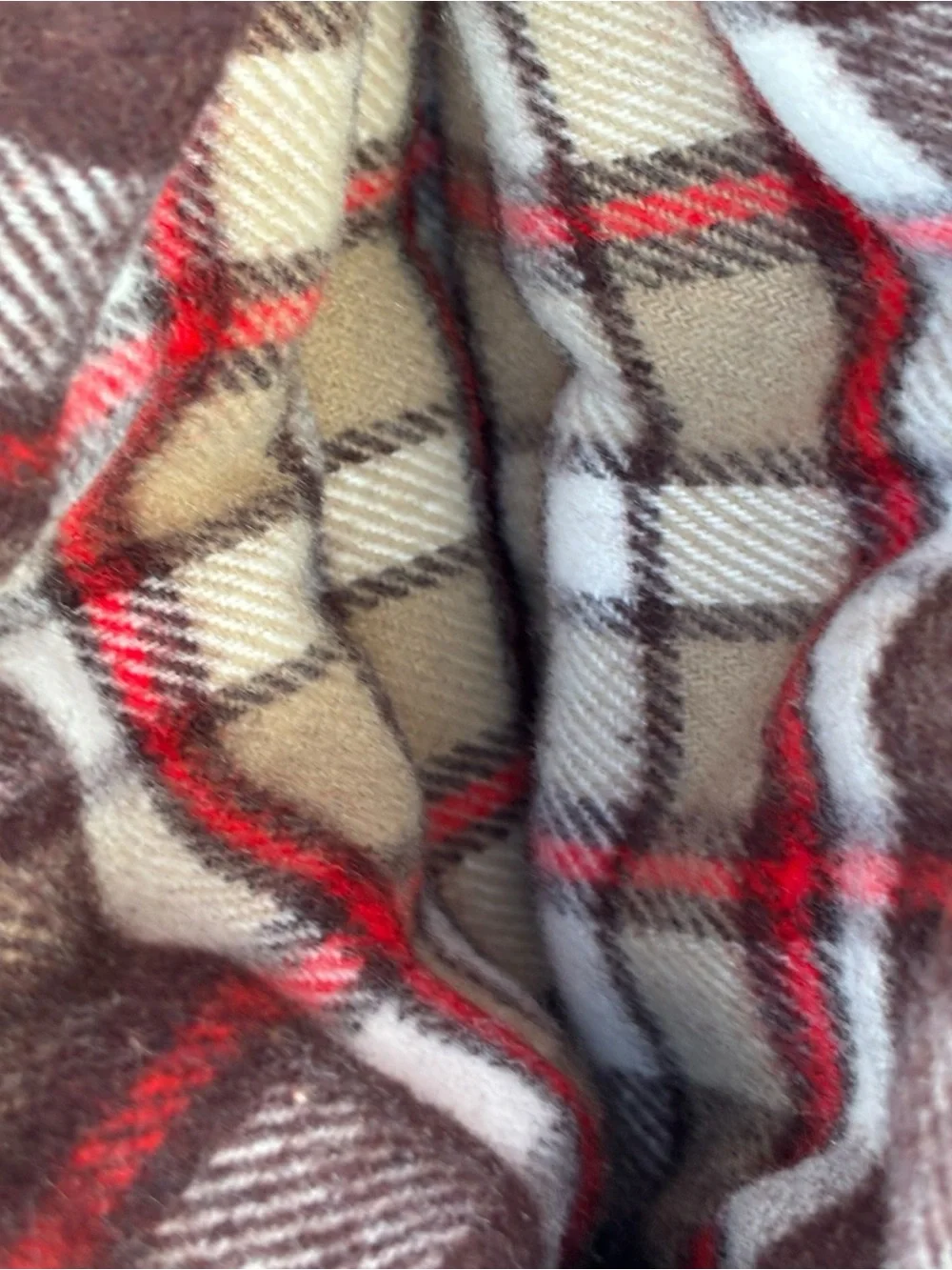 Vintage Faribo Plaid Blanket And Carry Bag